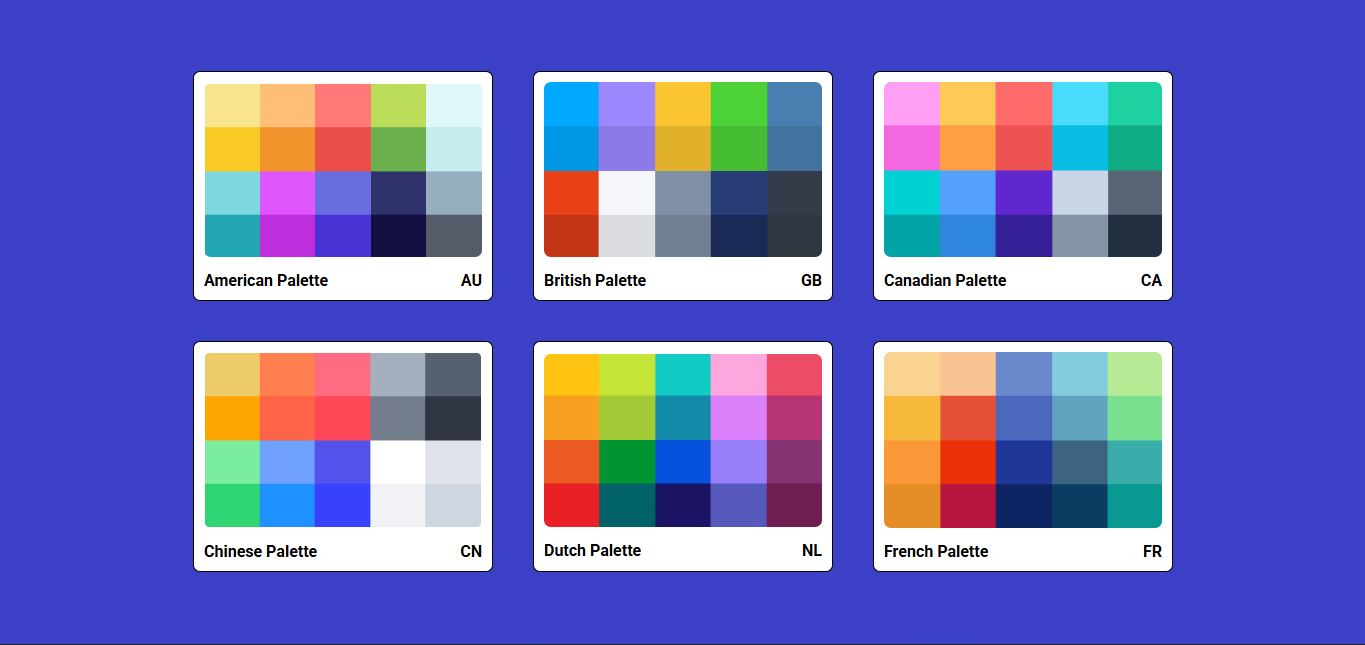 Color palette preview